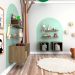 Conjunto com 4 Nichos e 4 Prateleiras Harte Carvalho Mel