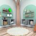 Conjunto com 4 Nichos e 4 Prateleiras Harte Cinza Cristal