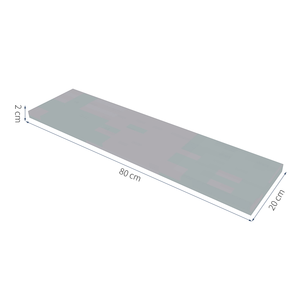 Conjunto com 4 Nichos e 4 Prateleiras Harte Cinza Cristal