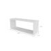 Conjunto de Aparador e 3 Nichos Balin Branco e Cinza Cristal