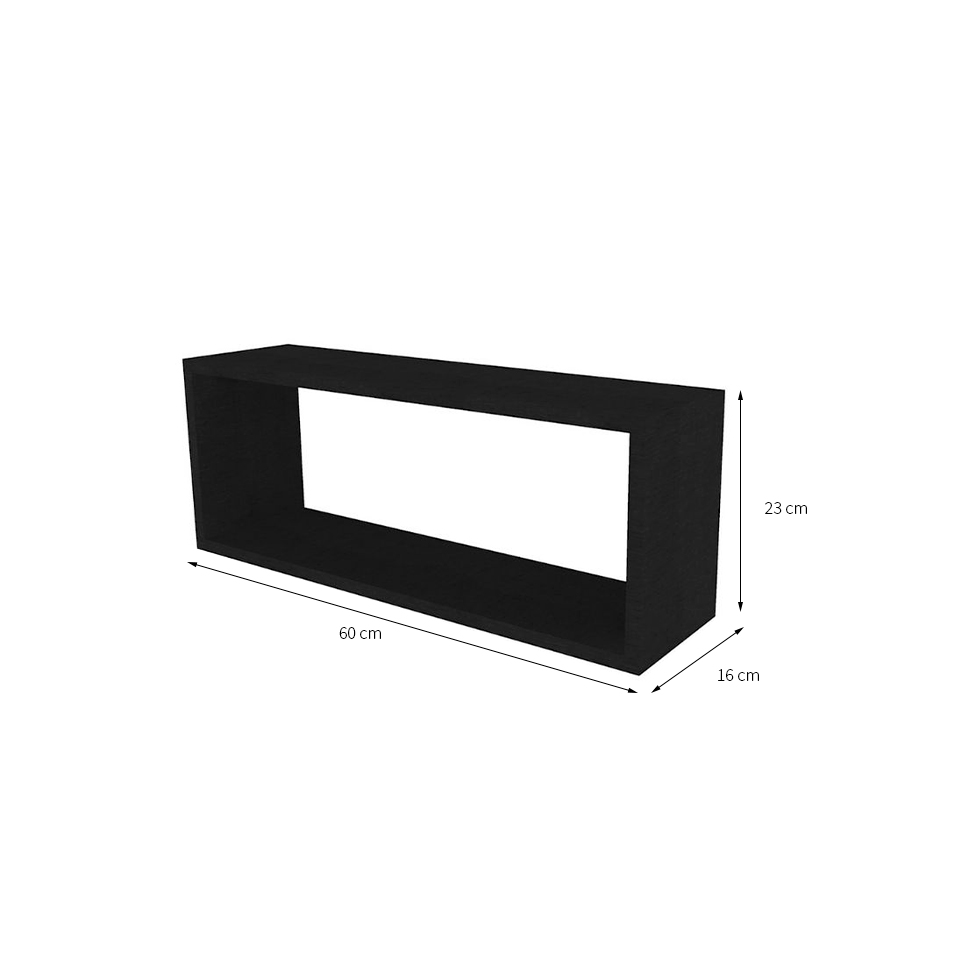 Conjunto de Aparador e 3 Nichos Balin Preto e Branco