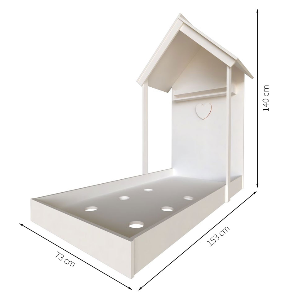 Conjunto de Cama Infantil com Armário Helena 2 PT Branco