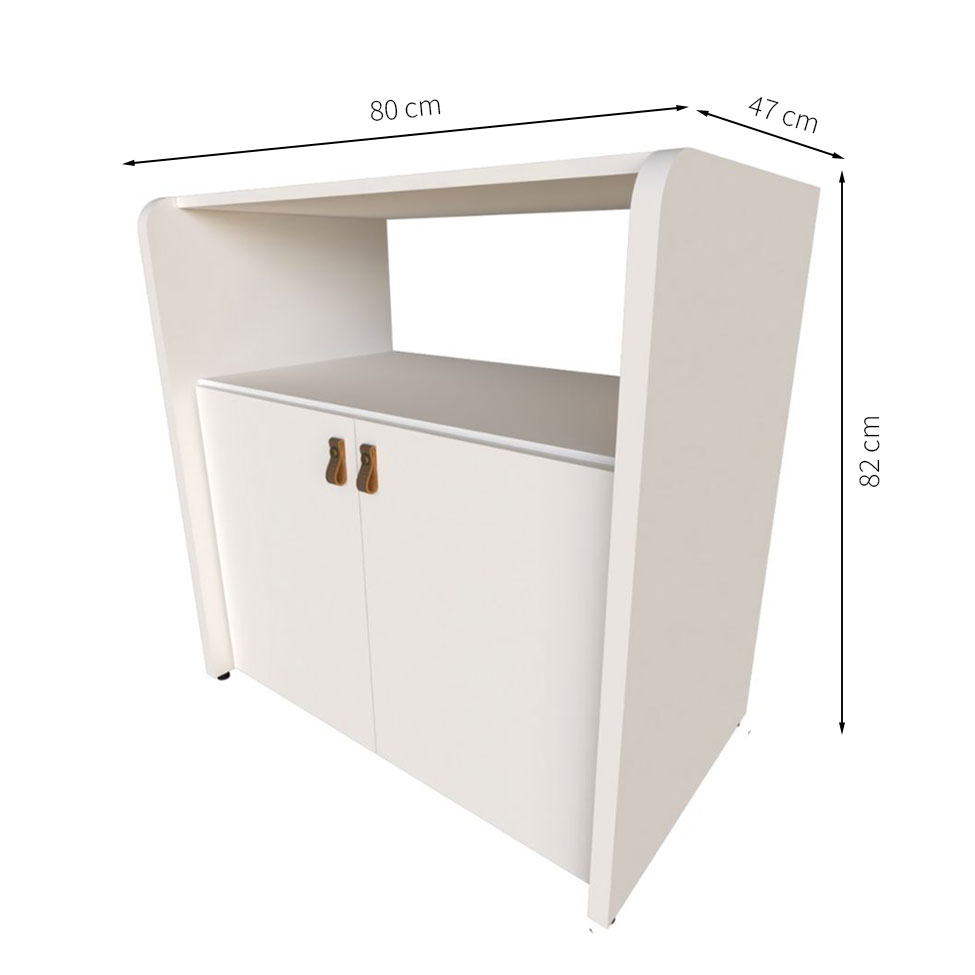 Conjunto de Cama Infantil com Armário Helena 2 PT Branco