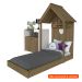 Conjunto de Cama Infantil com Armário Helena 2 PT Carvalho Mel