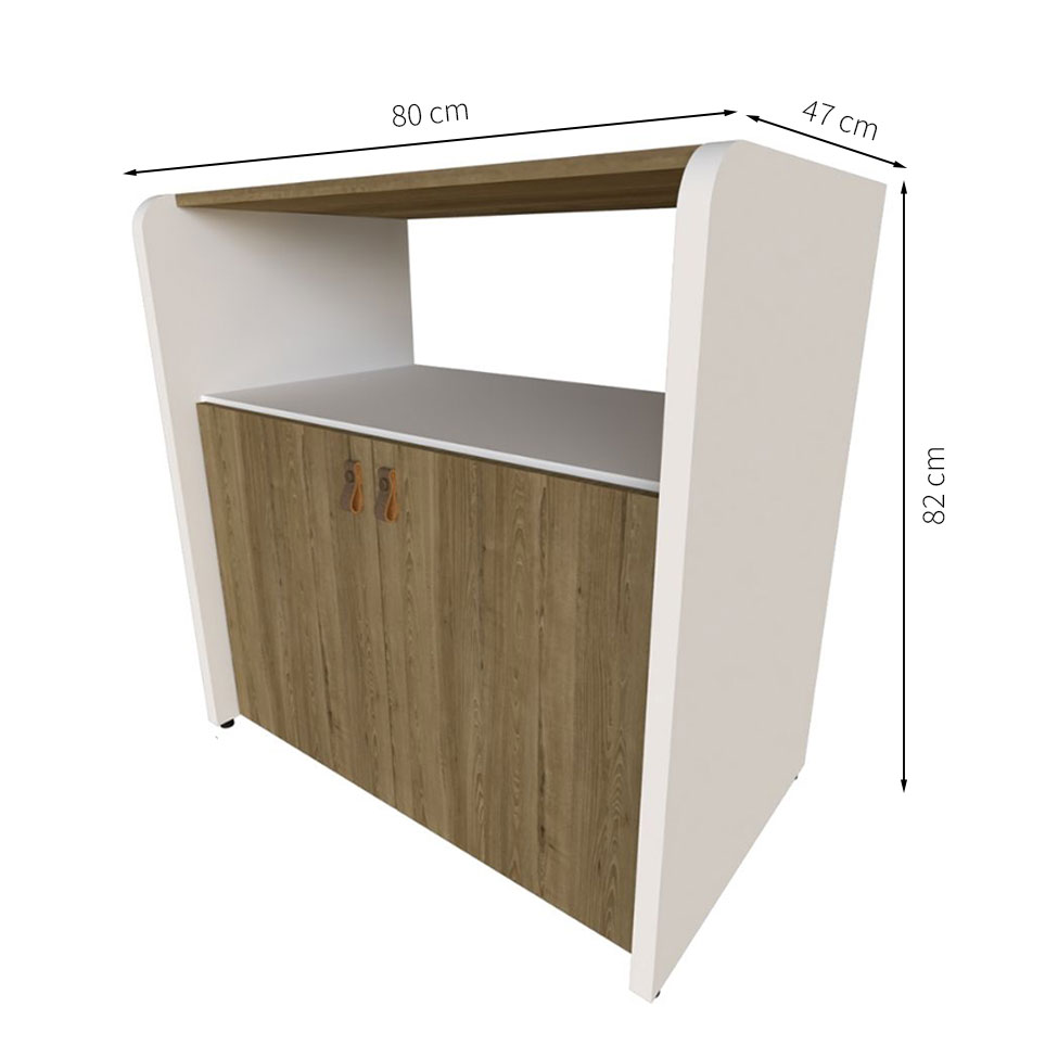 Conjunto de Cama Infantil com Armário Helena 2 PT Carvalho Mel