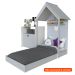 Conjunto de Cama Infantil com Armário Helena 2 PT Cinza Cristal