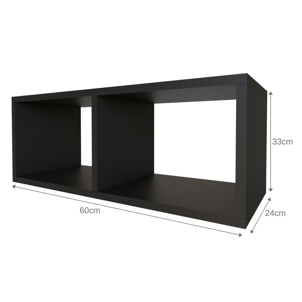 Conjunto de Cama Infantil com Nicho, Prateleira e Revisteiro Zoe Preto