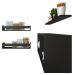 Conjunto de Cama Infantil com Nicho, Prateleira e Revisteiro Zoe Preto