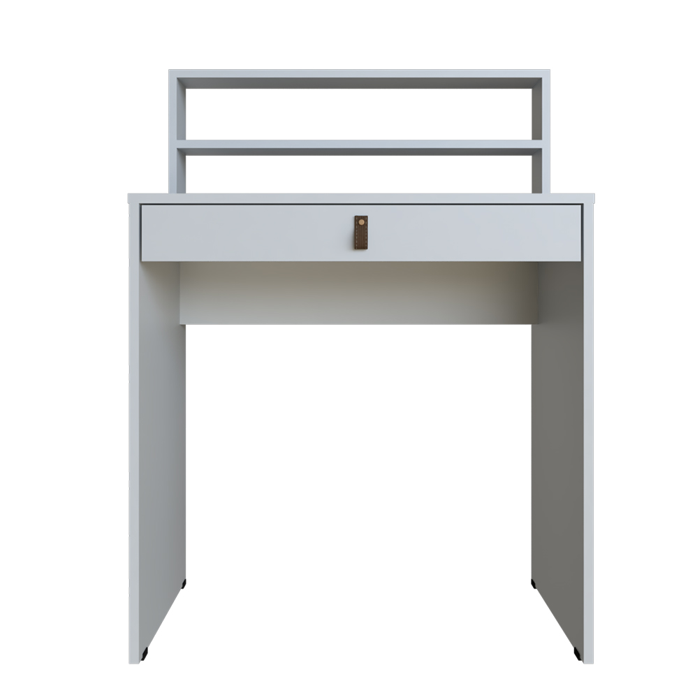 Conjunto de Cama com Escrivaninha KitCubos Cinza Cristal
