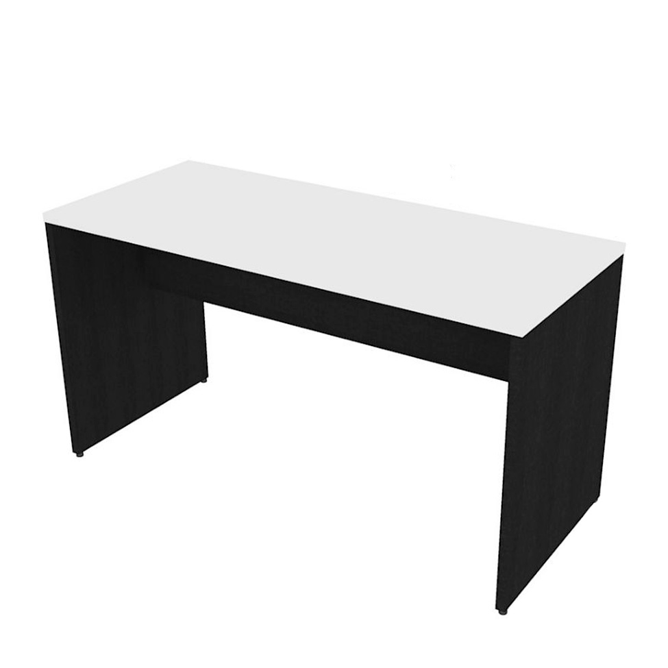Conjunto de Escrivaninha com Armário de Escritório Tonal 4 PT Preto e Branco