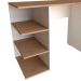 Conjunto de Mesa Gamer com Nicho Ciati Branco e Carvalho Mel