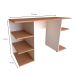 Conjunto de Mesa Gamer com Nicho Ciati Branco e Carvalho Mel