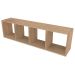 Conjunto de Mesa Gamer com Nicho Ciati Branco e Carvalho Mel
