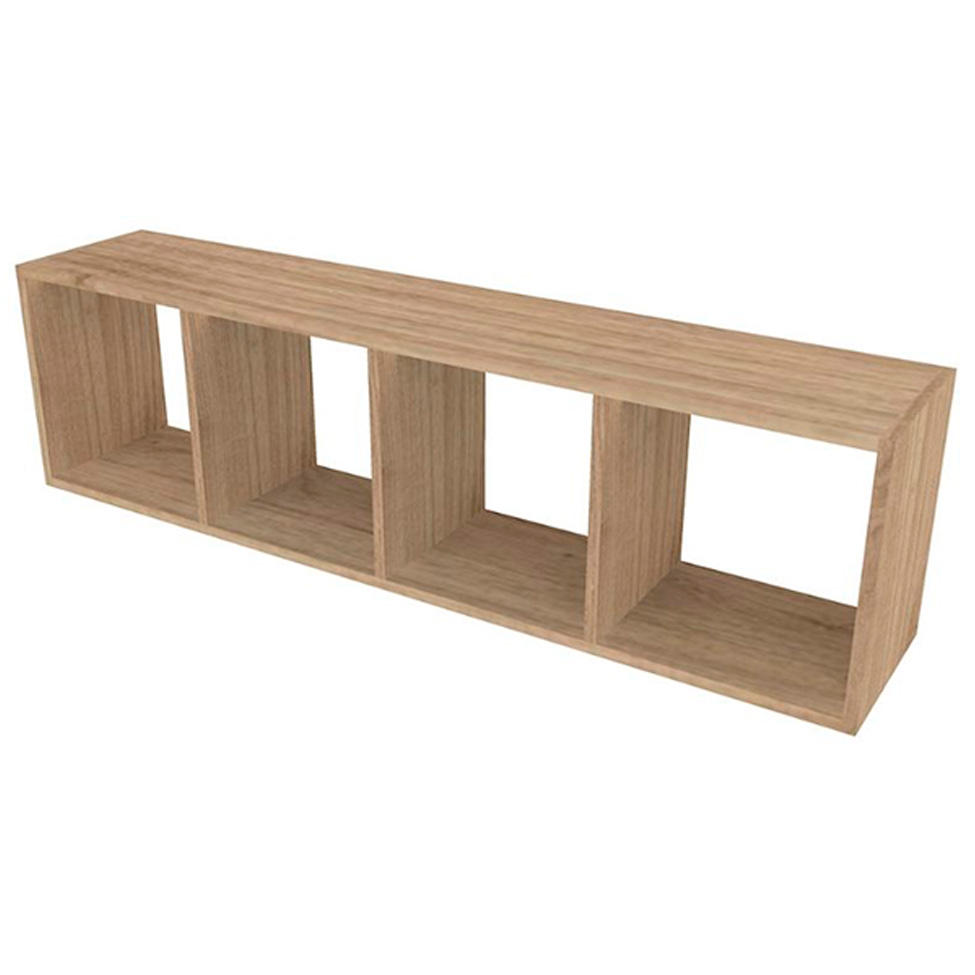 Conjunto de Mesa Gamer com Nicho Ciati Branco e Carvalho Mel