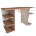 Conjunto de Mesa Gamer com Nicho Ciati Branco e Carvalho Mel