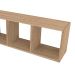 Conjunto de Mesa Gamer com Nicho Ciati Branco e Carvalho Mel