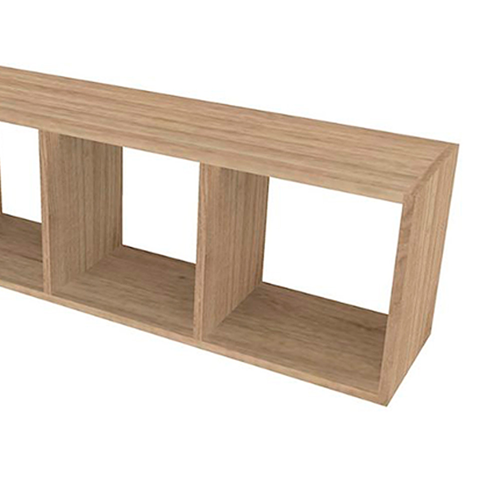 Conjunto de Mesa Gamer com Nicho Ciati Branco e Carvalho Mel