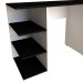 Conjunto de Mesa Gamer com Nicho Ciati Branco e Preto