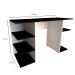 Conjunto de Mesa Gamer com Nicho Ciati Branco e Preto