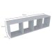 Conjunto de Mesa Gamer com Nicho Ciati Cinza Cristal