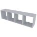 Conjunto de Mesa Gamer com Nicho Ciati Cinza Cristal
