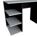 Conjunto de Mesa Gamer com Nicho Ciati Preto e Cinza Cristal