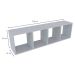Conjunto de Mesa Gamer com Nicho Ciati Preto e Cinza Cristal