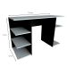 Conjunto de Mesa Gamer com Nicho Ciati Preto e Cinza Cristal