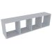 Conjunto de Mesa Gamer com Nicho Ciati Preto e Cinza Cristal