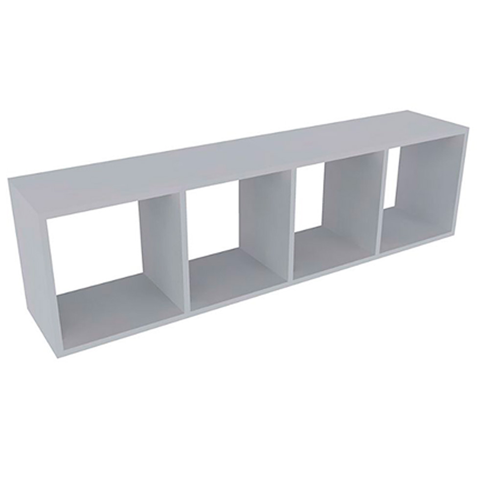 Conjunto de Mesa Gamer com Nicho Ciati Preto e Cinza Cristal