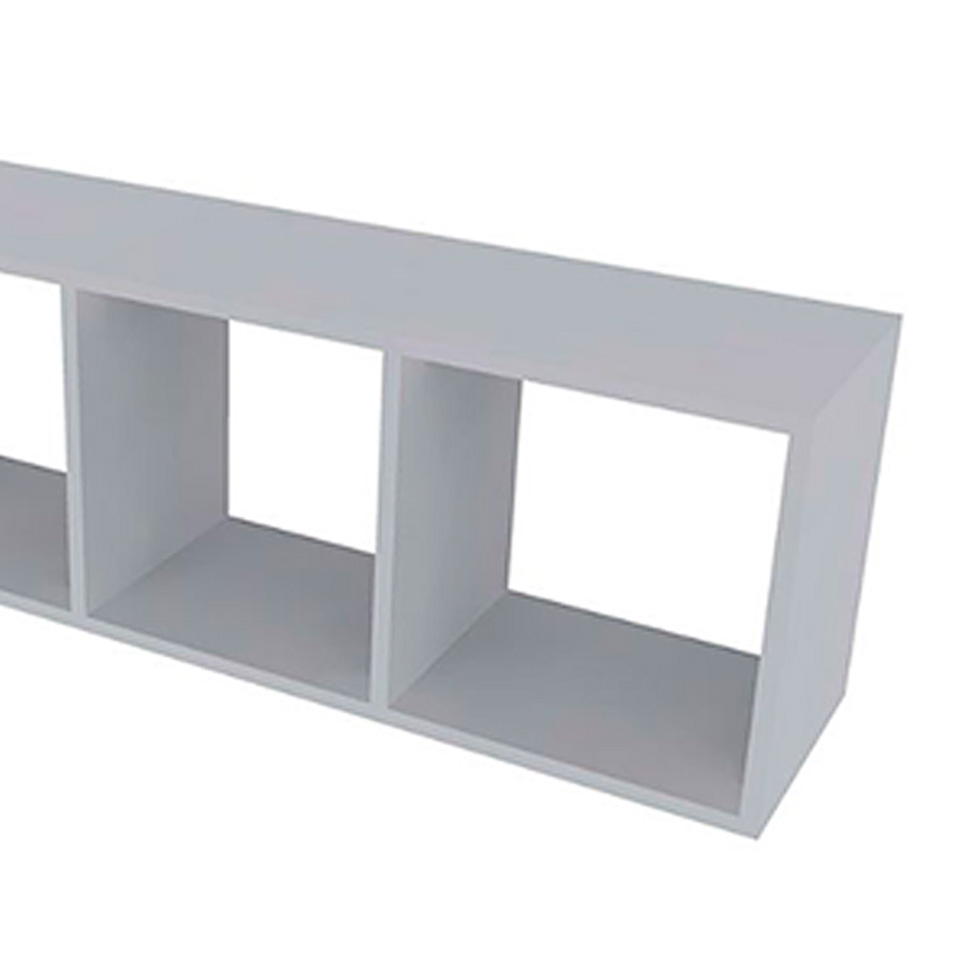 Conjunto de Mesa Gamer com Nicho Ciati Preto e Cinza Cristal