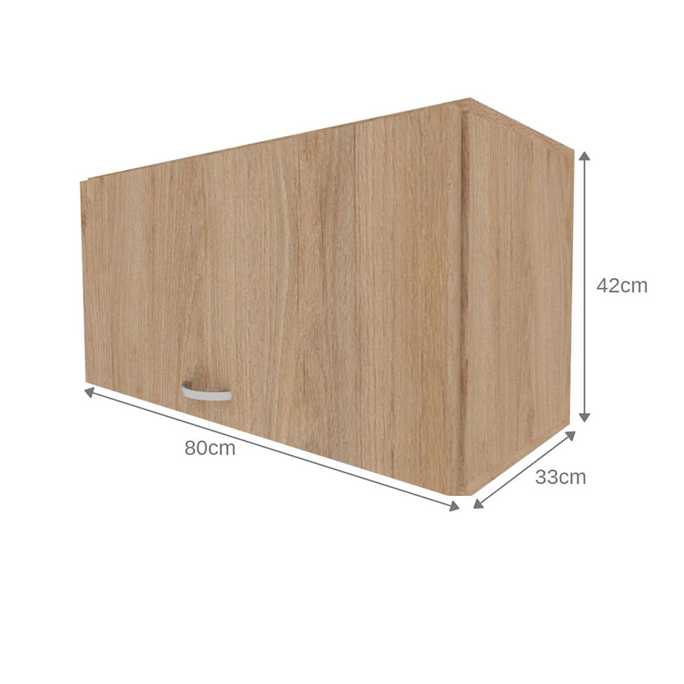 Conjunto de Mesa com Armário de Escritório, Armário Aéreo e 3 Prateleiras Corar Carvalho Mel