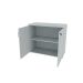 Conjunto de Mesa com Armário de Escritório, Armário Aéreo e 3 Prateleiras Corar Cinza Cristal