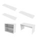 Conjunto de Mesa com Estante e 3 Prateleiras Siena Branco