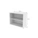 Conjunto de Mesa com Estante e 3 Prateleiras Siena Branco