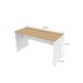Conjunto de Mesa com Estante e 3 Prateleiras Siena Branco e Carvalho Mel