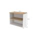 Conjunto de Mesa com Estante e 3 Prateleiras Siena Branco e Carvalho Mel