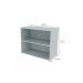 Conjunto de Mesa com Estante e 3 Prateleiras Siena Cinza Cristal