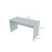Conjunto de Mesa com Estante e 3 Prateleiras Siena Cinza Cristal