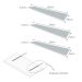 Conjunto de Mesa com Estante e 3 Prateleiras Siena Cinza Cristal