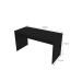 Conjunto de Mesa com Estante e 3 Prateleiras Siena Preto