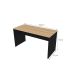Conjunto de Mesa com Estante e 3 Prateleiras Siena Preto e Carvalho Mel