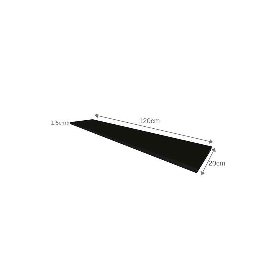 Conjunto de Mesa com Estante e Prateleira de Escritório Corp Preto