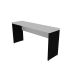 Conjunto de Mesa com Estante e Prateleira de Escritório Corp Preto e Cinza Cristal