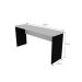 Conjunto de Mesa com Estante e Prateleira de Escritório Corp Preto e Cinza Cristal