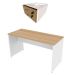 Conjunto de Mesa com Gaveteiro de Escritório Arvo Branco e Carvalho Mel