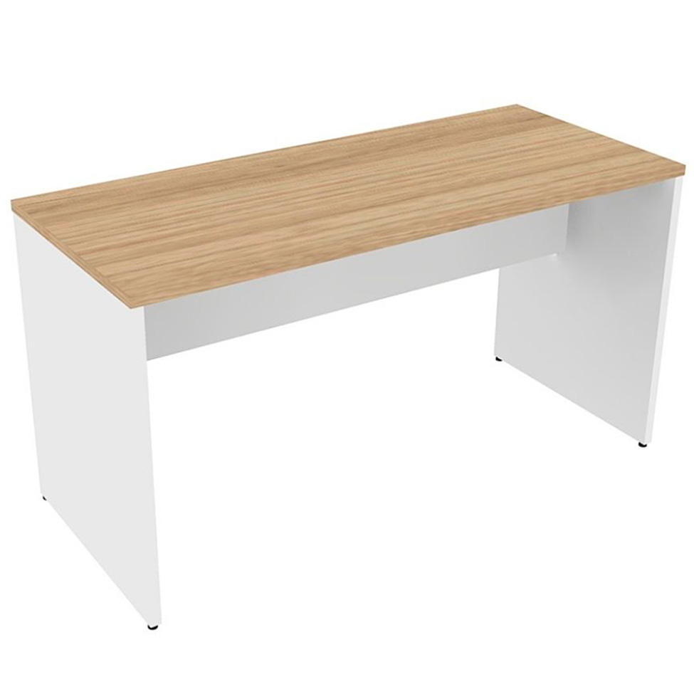 Conjunto de Mesa com Gaveteiro de Escritório Arvo Branco e Carvalho Mel