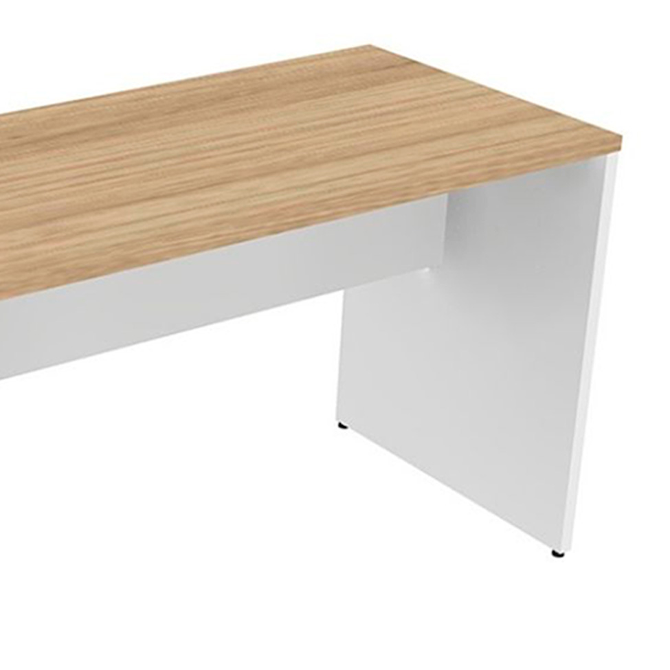 Conjunto de Mesa com Gaveteiro de Escritório Arvo Branco e Carvalho Mel