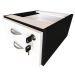 Conjunto de Mesa com Gaveteiro de Escritório Arvo Preto e Branco