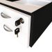 Conjunto de Mesa com Gaveteiro de Escritório Arvo Preto e Branco